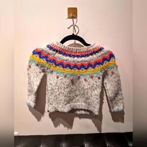 Mini Boden Girls' Fair Isle Sweater – Size 6-7